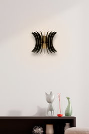 Opviq Lámpara de pared Wing Sconce 206-WS Negro